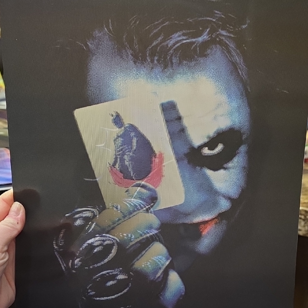 Mysterious Joker Art Print - Black and Blue